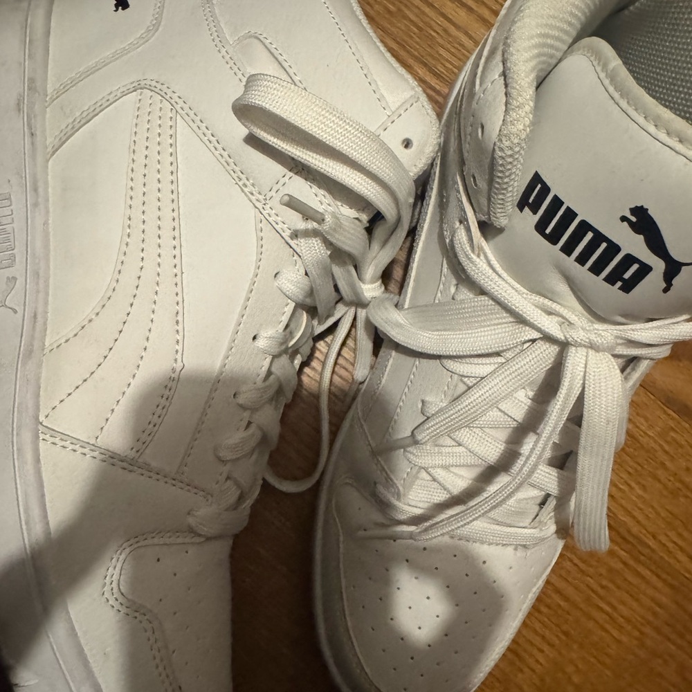 Puma Men's Classic White High-Top Sneakers